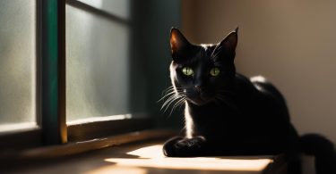 black domestic shorthair cat