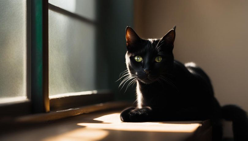 black domestic shorthair cat