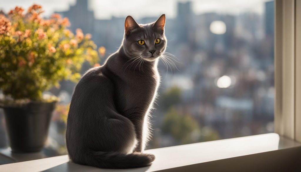 grey domestic shorthair cat