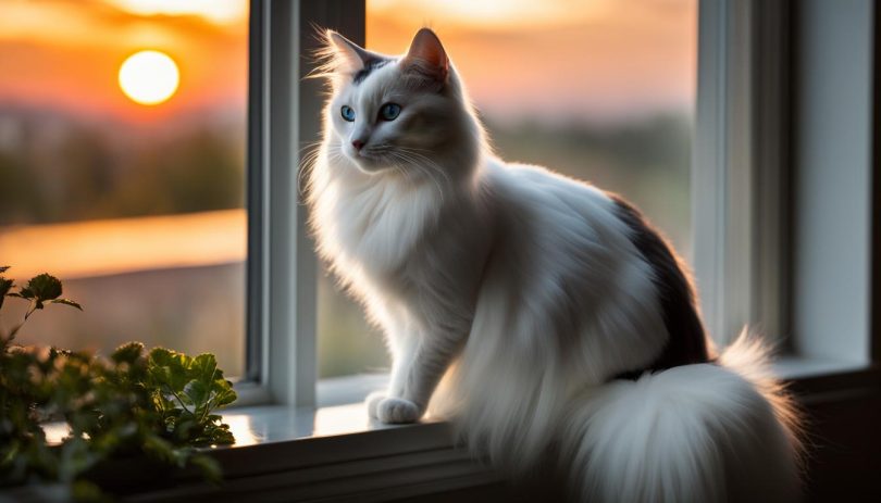 turkish van cat grey and white