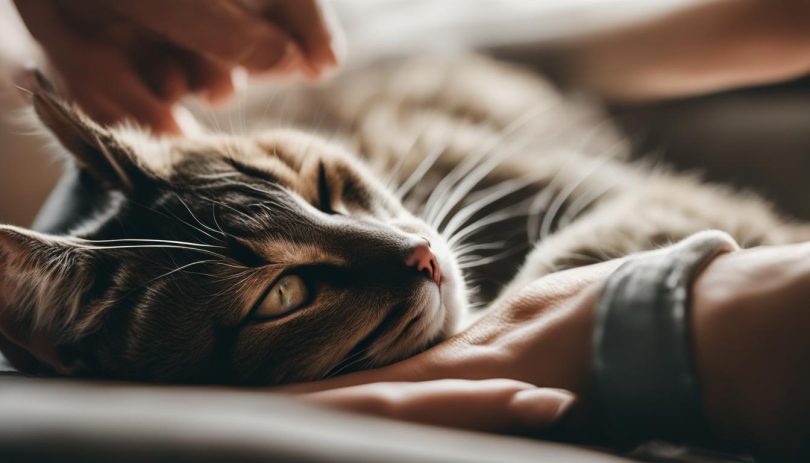 why do cats close their eyes when you pet them
